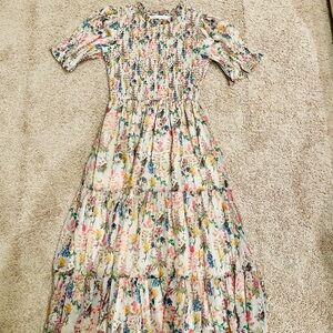 Ivy City Co Floral Smocked Dress, Size Small